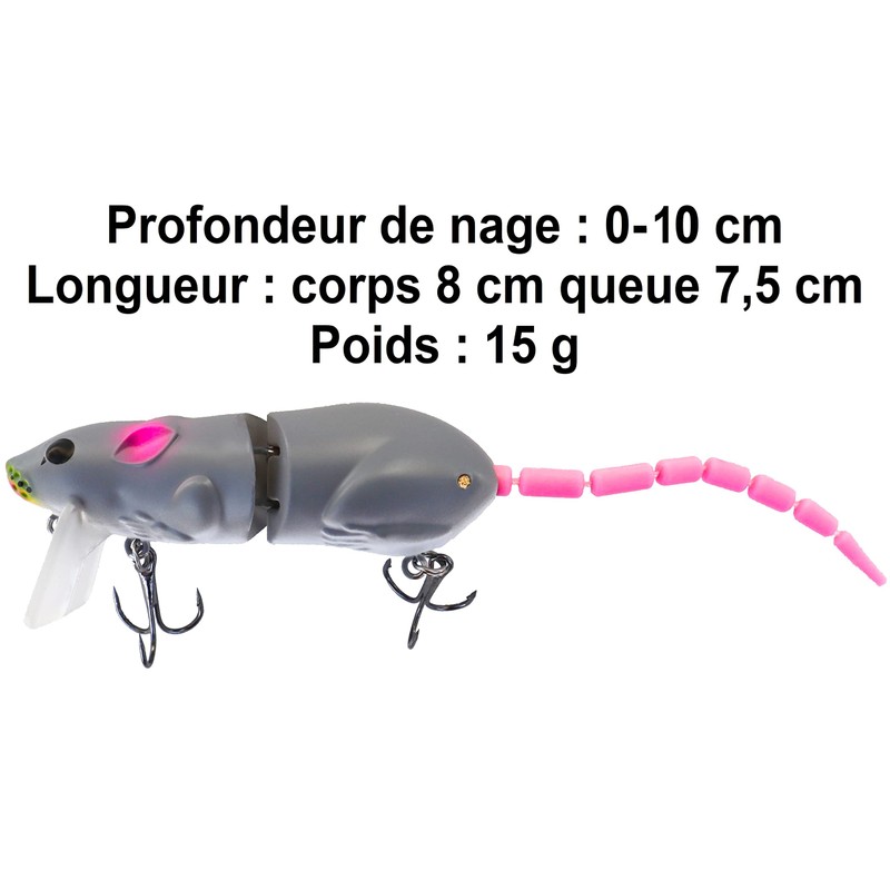 Articulated Mouse Lure 8 cm 15 g - Rat Pike