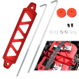Wazzh Aluminum Alloy Battery Tie Down Bracket, Hold Down Bracket Holder,Car Accessories.