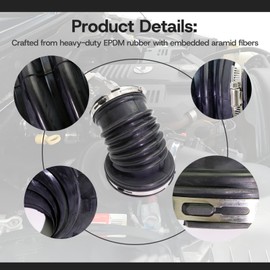 ECOMARK Air Intake Resonator Upper Hose Duct Tube Pipe Fit for Dodge Ram 2500 3500 4500 5500 6.7L Cummins Diesel 2007-2018 Replaces 53032944AL AC AD AE AF AG AH AJ AK