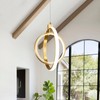 BNHHLZ Modern LED Chandelier Gold Ring Pendant Light Fixtures 4000K