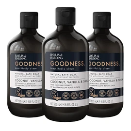 Baylis & Harding Goodness Coconut, Vanilla & Shea Bath Soak 500 ml (Pack of 3) - Vegan Friendly