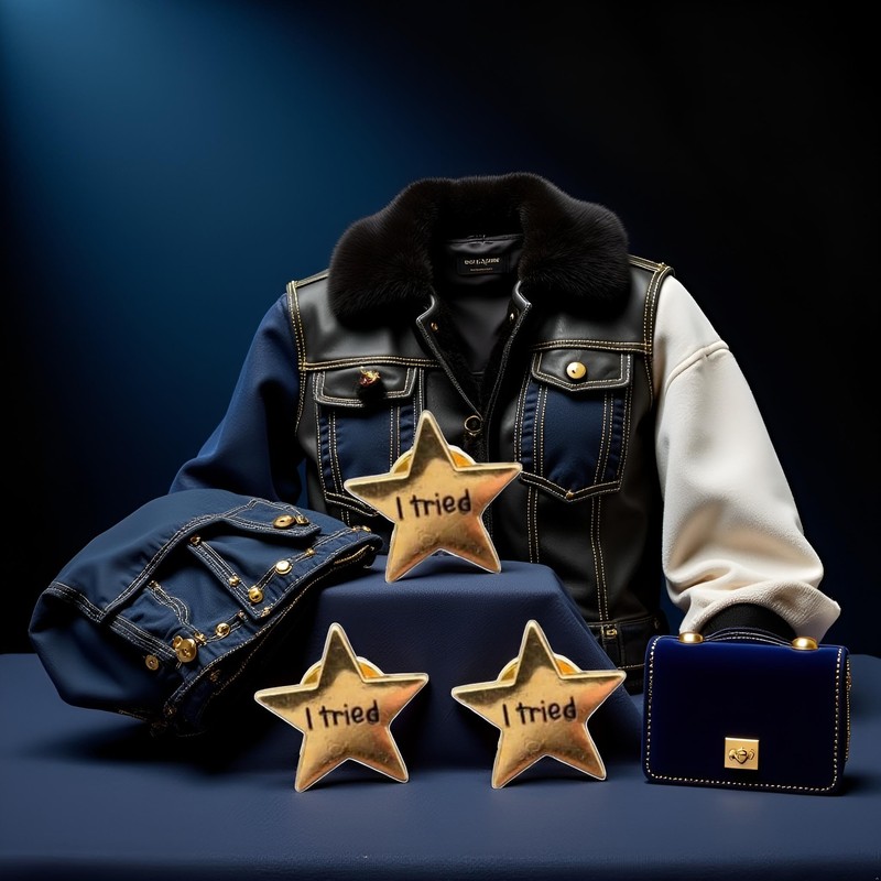 3 Pcs i Tried Stars Enamel Pin Creative Pop-Enamel Pin