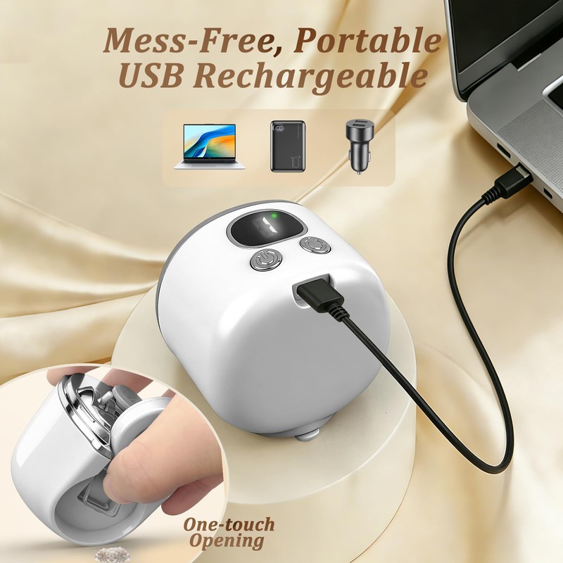 Lucidora Pro 3-in-1 Electric Nail Clipper with 2.5X Magnifier &