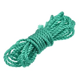 sourcing map Twisted Mason Line Nylon Twine String Cord Green 5M/16.4 Feet 6MM Dia for Netting, Landscaping, Home Improvement, DIY Projects, Crafting, Masonry, Gardening