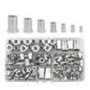 192 Pcs Rivet Nuts Kit,Threaded Insert Nut Riveter Set,Steel Rivnuts,Blind