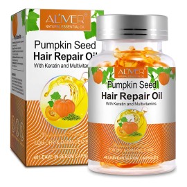 Cápsulas Cabello Óleo Calabaza Crecimiento Capilar Nutre