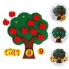 ibasenice Counting Non-woven Tree - 1 Set Felt Apple Tree