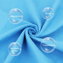 Yostyle Toalla Natacion Secado Rapido, 3Pzs Toallas de Microfibra para Baño, Toalla de Viaje Absorbente Ligera y Suave con Bolsa Portátil, para Baños, Playa, Gym, Yoga, Senderismo, Camping (Azul)