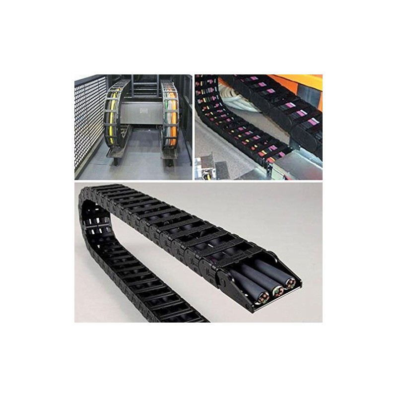 URBEST 18mm x 25mm Black Plastic Flexible Nested Semi Closed
