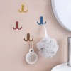 YDHfdc Pack of 7 Coat Hooks, Double Hooks, Wall Coat