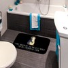 Mr. & Mrs. Panda Penguin Flower Wreath Bath Mat Gift