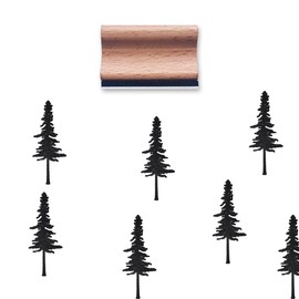 Pine Tree Rubber Stamp, 1-1/3 Medium Stamp for Scrapbooking Card Making Crafting