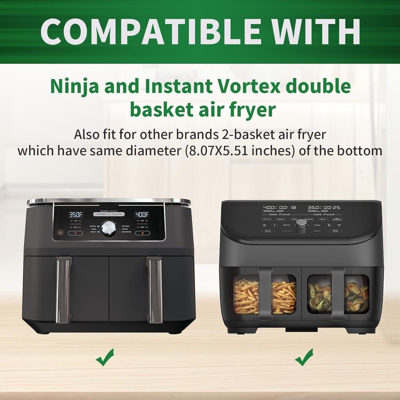ZXMGG Pack of 100 Airfryer Inserts for Ninja Double Stack