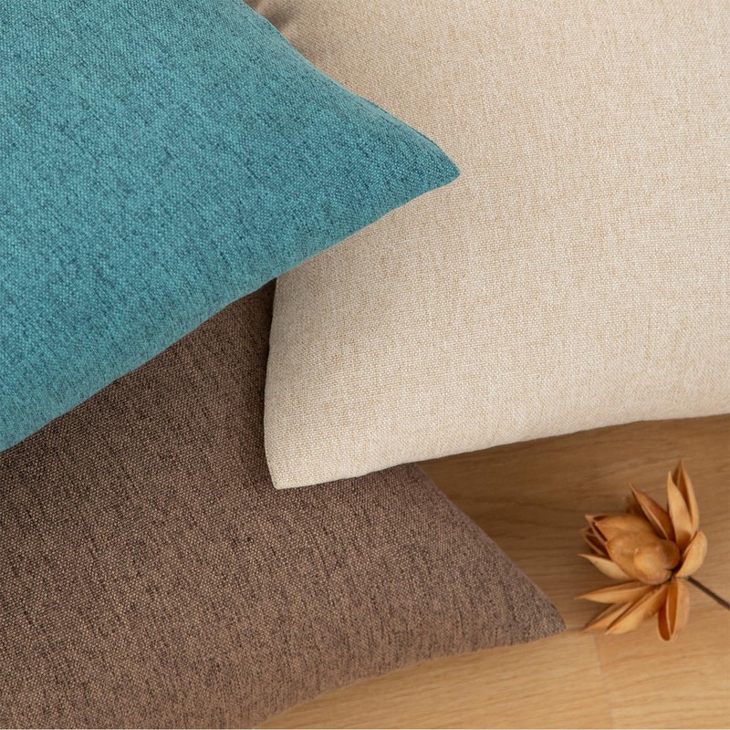 Haguko Set of 2 Linen Texture Nordic Peach Skin Soft