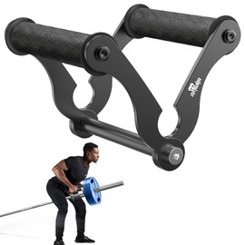 Upgraded T Bar Row Attachment with Non-Slip Rubber Grip Heavy Duty,Solid Multi-Grip V Bar Attachment Landmine Handle for Home Gym Accessories Perfect for Olympic Barbell