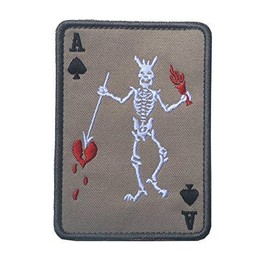 OYSTERBOY Death Card Rectangular Tactical Patch 5pcs (Hook Backing)