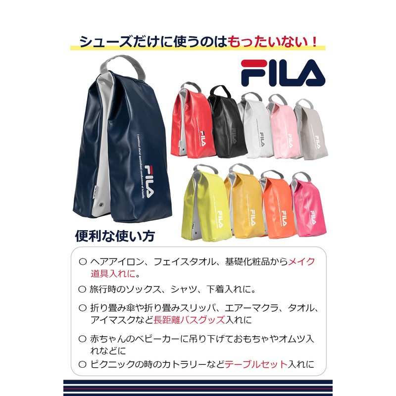 FILA FL-CSB-VJ Casual Shoe Bag, White, Small, white