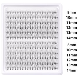 EXTENIFY 10D Individual Lashes D Curl Cluster Lashes Natural Eyelashes, DIY Eyelash Extensions at home, Individual Cluster Eye Lashes Easy to Apply (10D-MIX-D Curl)