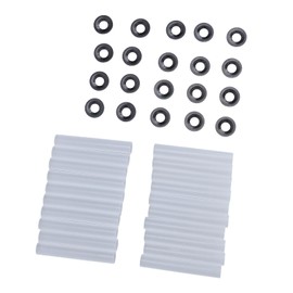 Garage Door Hinge Quiet Roller Sleeves, 20 Sets Garage Door Hinge Quiet Roller Sleeves 11mm ID 80mm Length Roller Shaft Nuts Bearing Gaskets for Cars RV Garage Doors