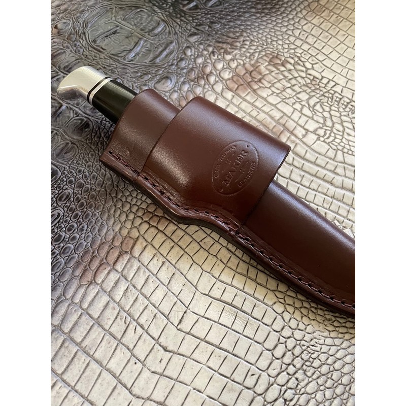Carl Thomas Leathers Custom Cross Draw Knife Sheath Fits Buck