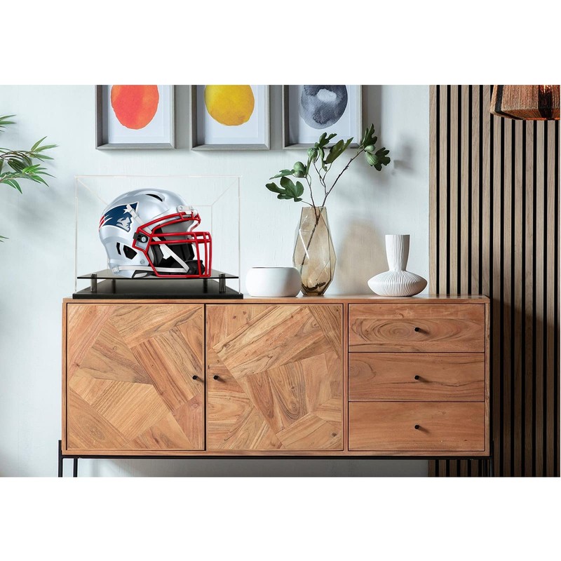 Football Helmet Display Case Full Size,Acrylic Helmet Display Case Black