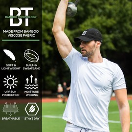 SAAKA Performance Fit Hat for Men & Women. Adjustable, Sweat Wicking. Golf, Tennis, Running & Sports. (Black)