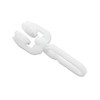 Gardinia T-roll rings with folding hooks, white, ABS, Nicht Zutreffend