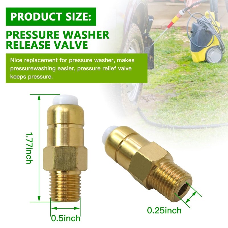 GRABOTE 2X 678169004 1/4 Inch Brass Pressure Washers Replacement Thermal