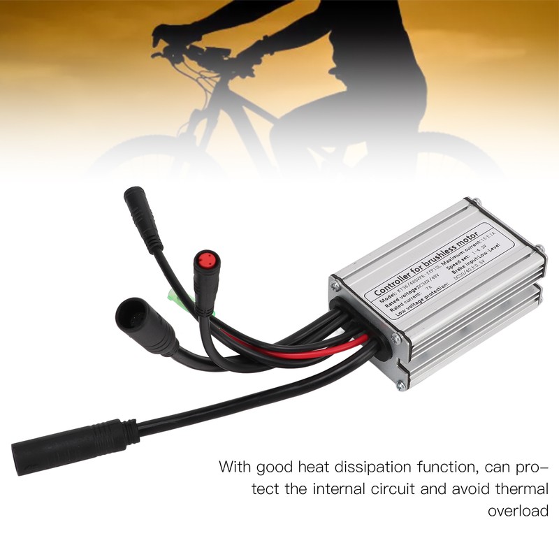36V 48V 15A Electric Bike Sine Wave Controller 250W Brushless