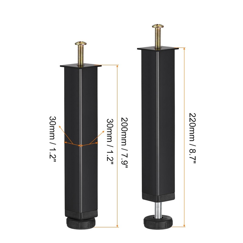 sourcing map Adjustable Height Bed Frame Support Legs Replacement Bed