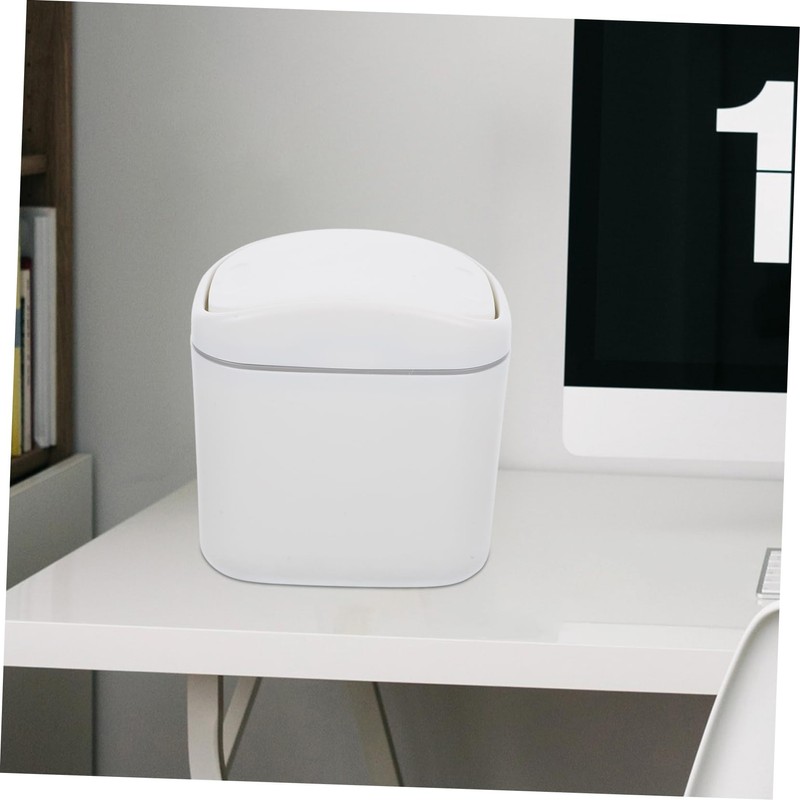 Ciieeo Light Luxury Desktop Trash Can with Lid Stylish Household