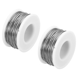 sourcing map 2 Pcs 98 FT Heating Resistor Wire, 0.51mm 24 Gauge Wire Wrapping Nichrome Heating Element Coil Wire Resistance Wire for Home Appliances Industry Resistor Materials Aerospace