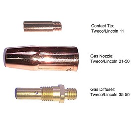 WeldingCity 150-amp 12-ft Air Cooled MIG Welding Gun Torch Stinger Replacement for Lincoln Magnum 100L (K530-6 Amphenol Terminals)