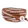KELITCH Imitation-Pearl and Gold-Plated Metal Nugget Bead 5 Wrap Bracelet