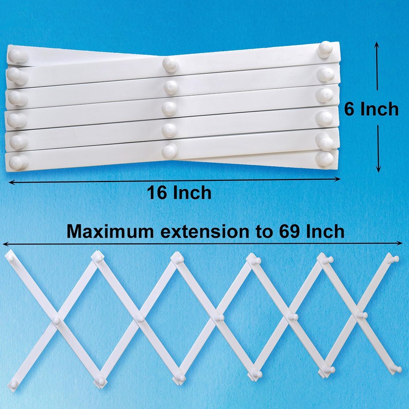 SKOLOO Hat Rack for Wall with 17 Hooks, Solid Wooden,