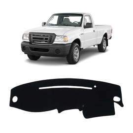 KUST Black Dash Cover for Ford Ranger 1995-2011/Ford Explorer 1995-2001/Mazda B2300 B2500 B3000 B4000 1995-2008/Mercury Mountaineer 1997-2001 Polyester Dashboard Cover Accessories for Ranger