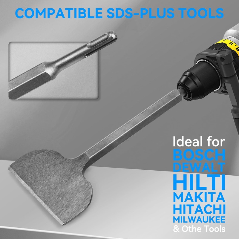 SDS Plus Chisel, 4 x 11Inch Removal Chisel for 4
