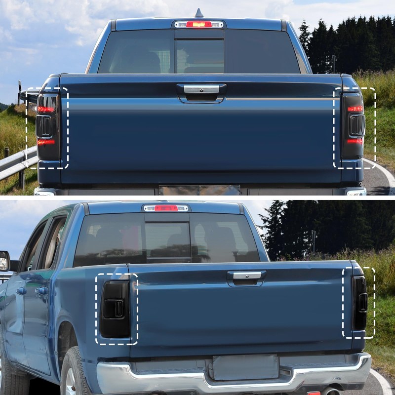 CheroCar Smoked Black Tail Light Lamp Cover Guard Trim Decoration