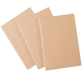 Global Printed Products Writing Notebook Journal Set: Includes 3-Pack of A5 Notebooks 5.75x8.25 with Flexible, Water Resistant Cover (Light Brown Pack of 3)