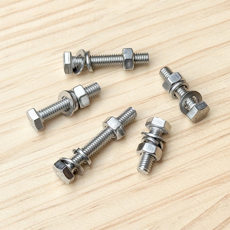 Stainless Steel Hex Head Nut & Bolt Sets, 30 Sets