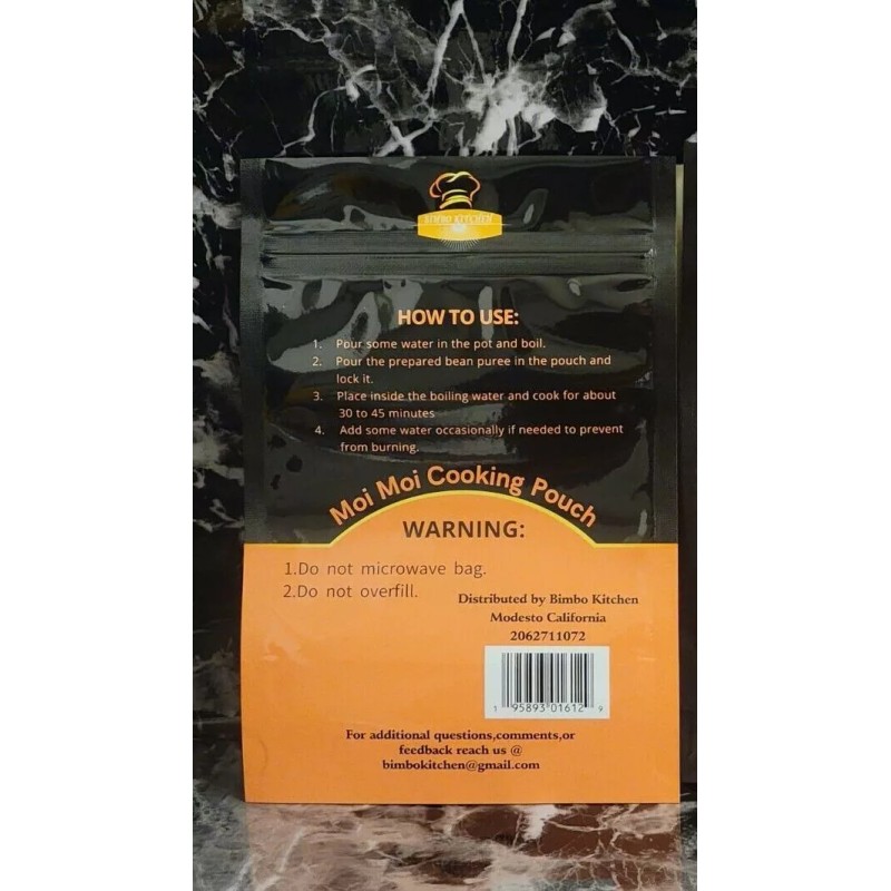 Bimbo Kitchen Reusable Moimoi Cooking Pouch (Pack of 50) Stand-Up