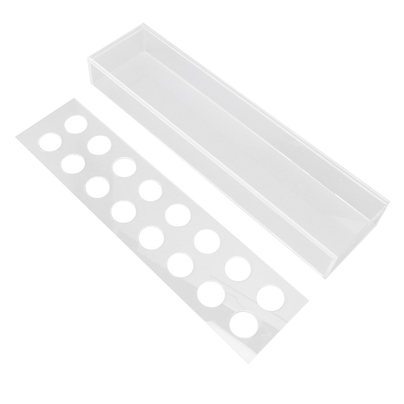 Rectangular Floral Centerpiece Clear Acrylic Flower Vase for Dining Table