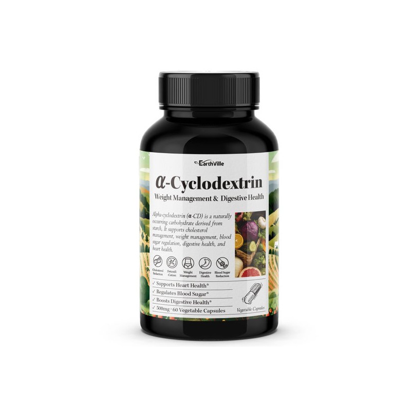 Earthville 4 AlphaCD Earthville AlphaCD 500mg 2-month supply Alpha-cyclodextrin 60