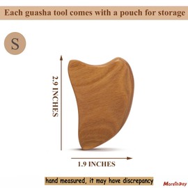 Moreinday Gua Sha Tool for Face, 2 Pack Gua Sha Facial Tools for Face Massage, Wooden Guasha Tool Reduce Puffiness - Green Sandalwood