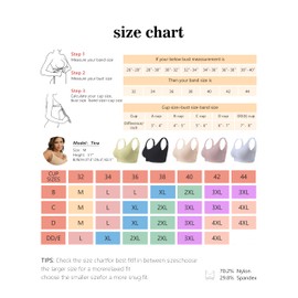 Xcutting Scalloped Supportive Bras Back Fat Coverage Plus Size Full Coverage Bras Wireless Wireless Bras for Large Breasted Women Everyday T Shirt Bra Womens Seamless Wireless (Nude,2X-Large)