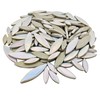 500g/1.1lb Willow Leaf Petal Shape Ceramic Mosaic,Irregular Mosaic Pieces for
