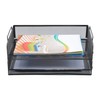 Easepres 2 Tier Stackable Desktop Document Letter Tray Organizer| The