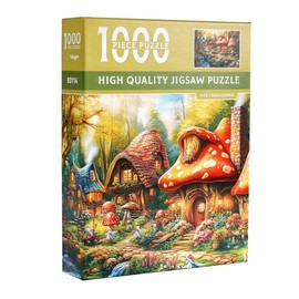 Moruska Fairy Puzzle for Adults 1000 Piece Mushroom Village of Elf Fantasy Jigsaw Puzzle