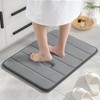 HITSLAM Memory Foam Bath Mat 40 x 60 cm Dark