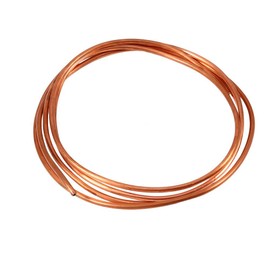 Fdit Copper Pipe Roll, Soft Copper Tube Pipe OD 4mm x ID 3mm for Refrigeration Plumbing 2M